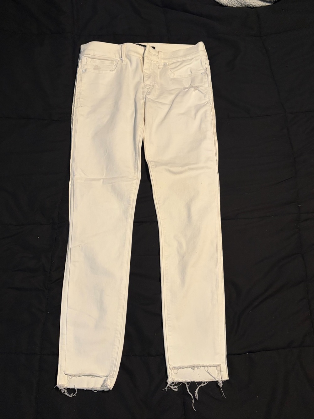 Express Women's White Ankle Crop Jeans